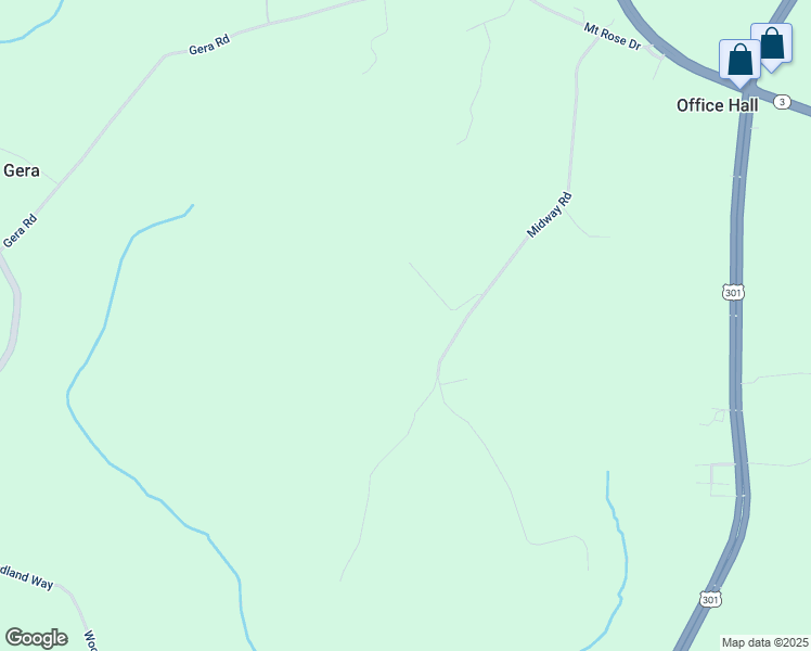 map of restaurants, bars, coffee shops, grocery stores, and more near 13210 Midway Road in King George