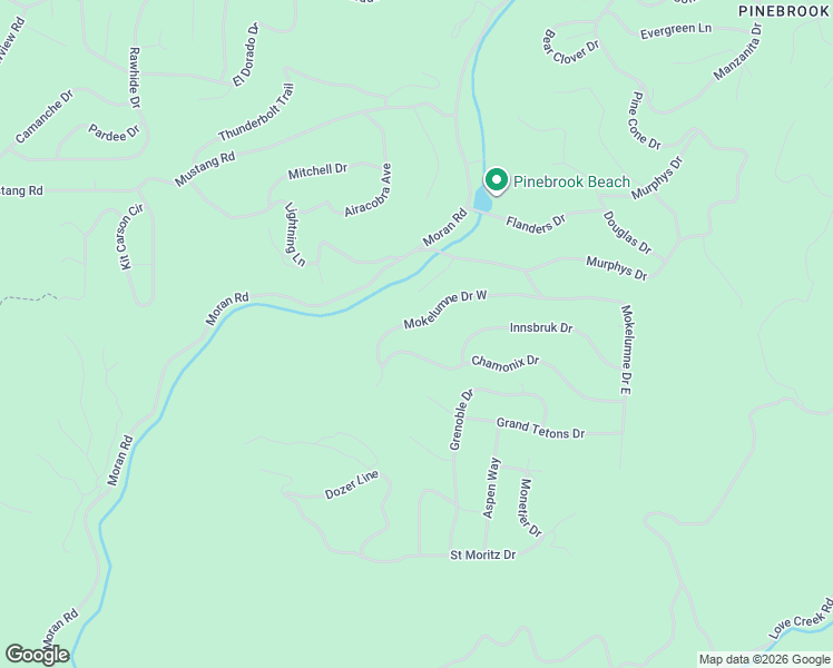 map of restaurants, bars, coffee shops, grocery stores, and more near 2729 Mokelumne Drive West in Arnold