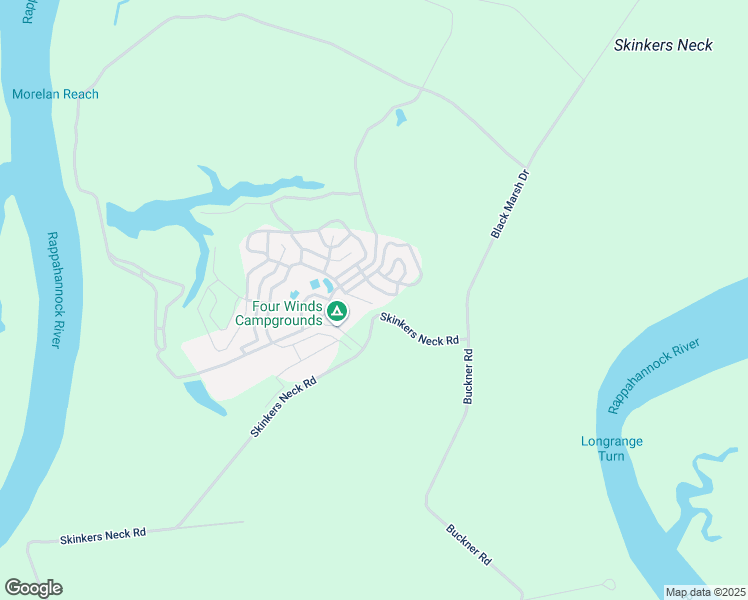 map of restaurants, bars, coffee shops, grocery stores, and more near 2350 Skinkers Neck Road in Rappahannock Academy