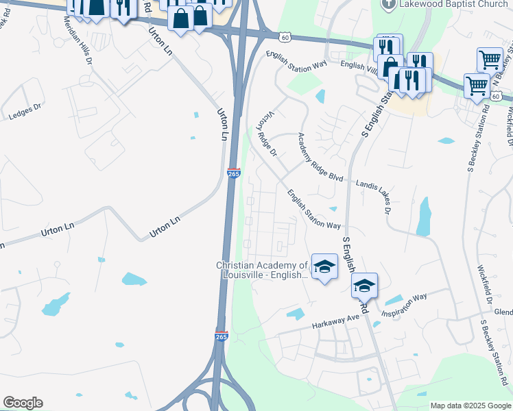 map of restaurants, bars, coffee shops, grocery stores, and more near 625 Belle Street in Louisville