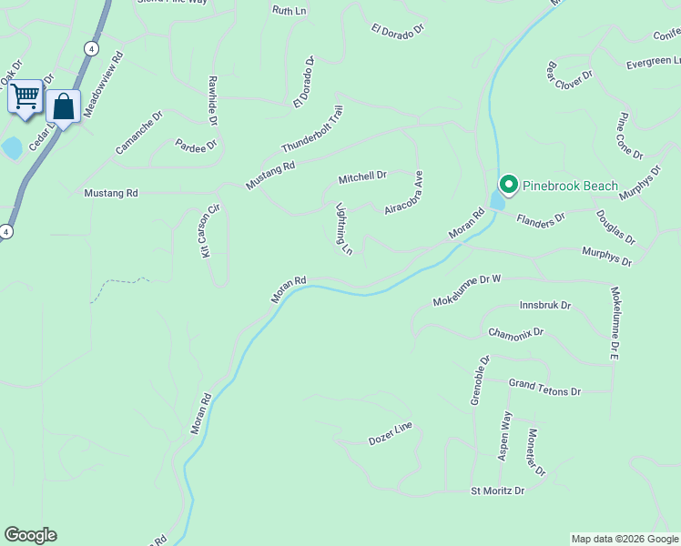 map of restaurants, bars, coffee shops, grocery stores, and more near 2464 Moran Road in Arnold