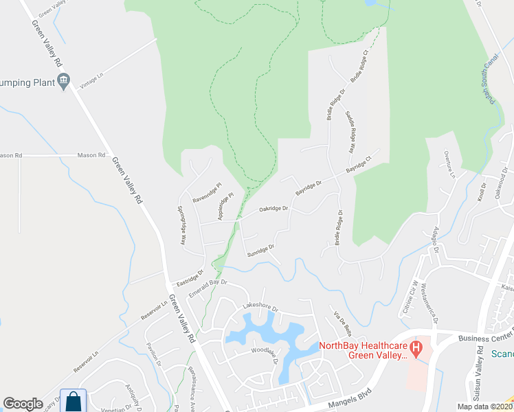 map of restaurants, bars, coffee shops, grocery stores, and more near 5244 Oakridge Drive in Fairfield