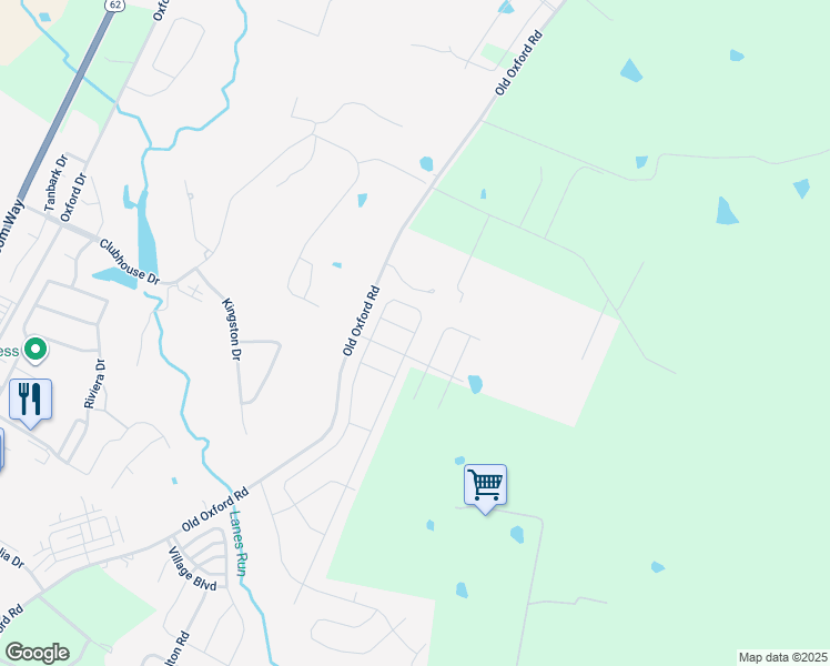 map of restaurants, bars, coffee shops, grocery stores, and more near 768 Old Oxford Road in Georgetown