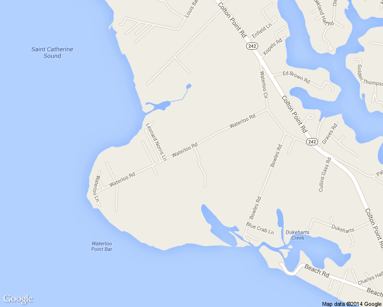 map of restaurants, bars, coffee shops, grocery stores, and more near 37757 Waterloo Rd in Coltons Point