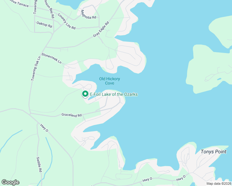 map of restaurants, bars, coffee shops, grocery stores, and more near Grandview Road in Gravois Mills