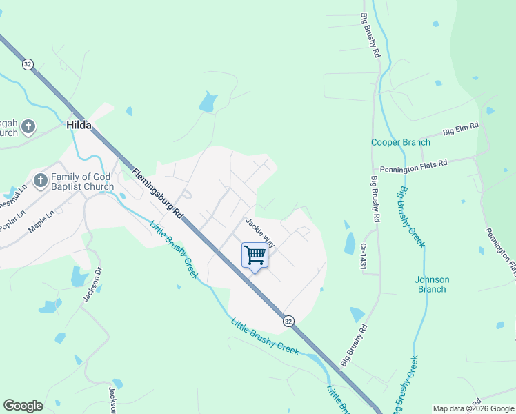 map of restaurants, bars, coffee shops, grocery stores, and more near 90 Jackie Way in Morehead