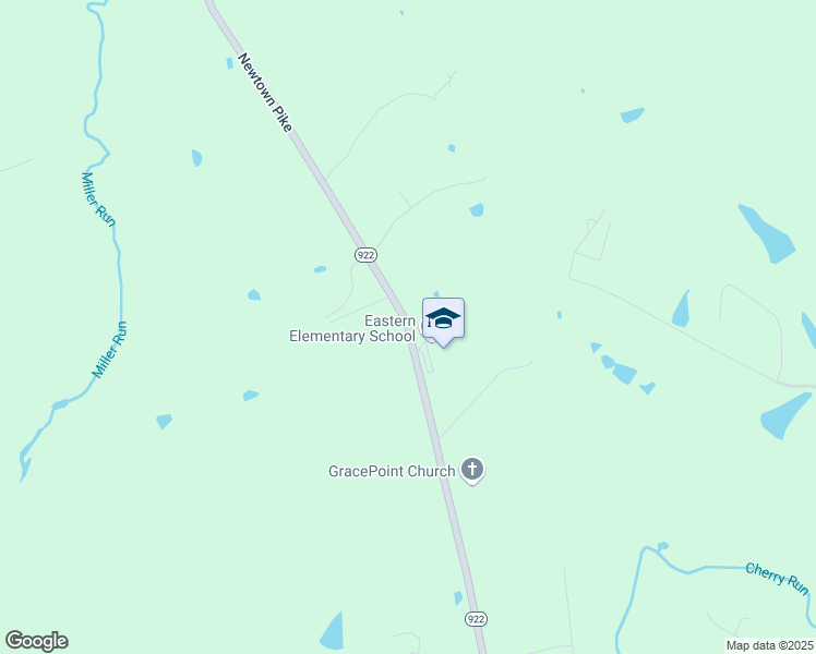 map of restaurants, bars, coffee shops, grocery stores, and more near 3407 Newtown Pike in Georgetown