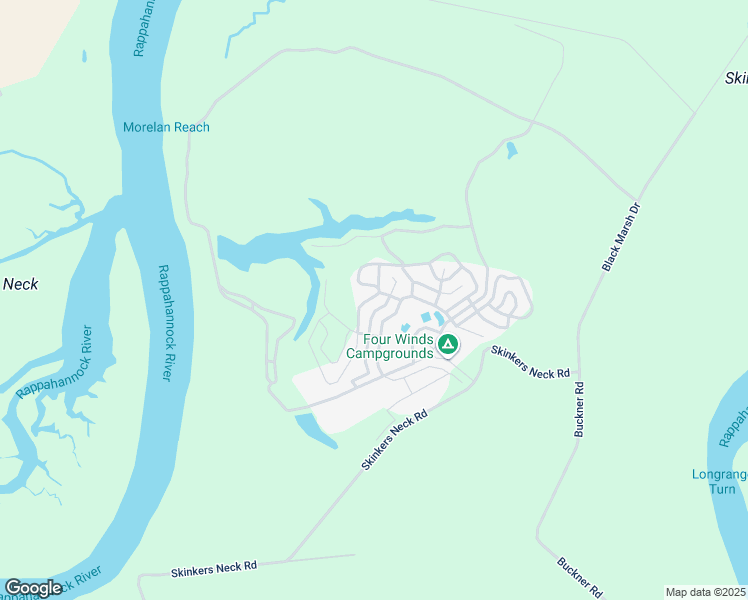 map of restaurants, bars, coffee shops, grocery stores, and more near 2350 Skinkers Neck Road in Rappahannock Academy