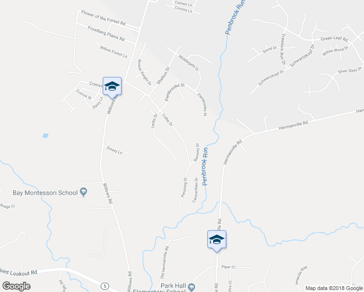 map of restaurants, bars, coffee shops, grocery stores, and more near 20707 Colby Drive in Lexington Park