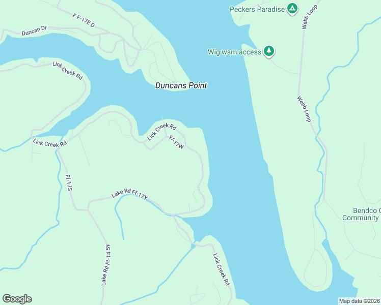 map of restaurants, bars, coffee shops, grocery stores, and more near Lick Creek Road in Edwards