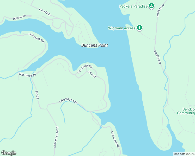 map of restaurants, bars, coffee shops, grocery stores, and more near Lick Creek Road in Edwards