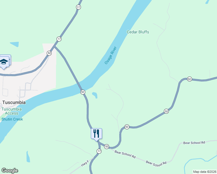 map of restaurants, bars, coffee shops, grocery stores, and more near in Tuscumbia