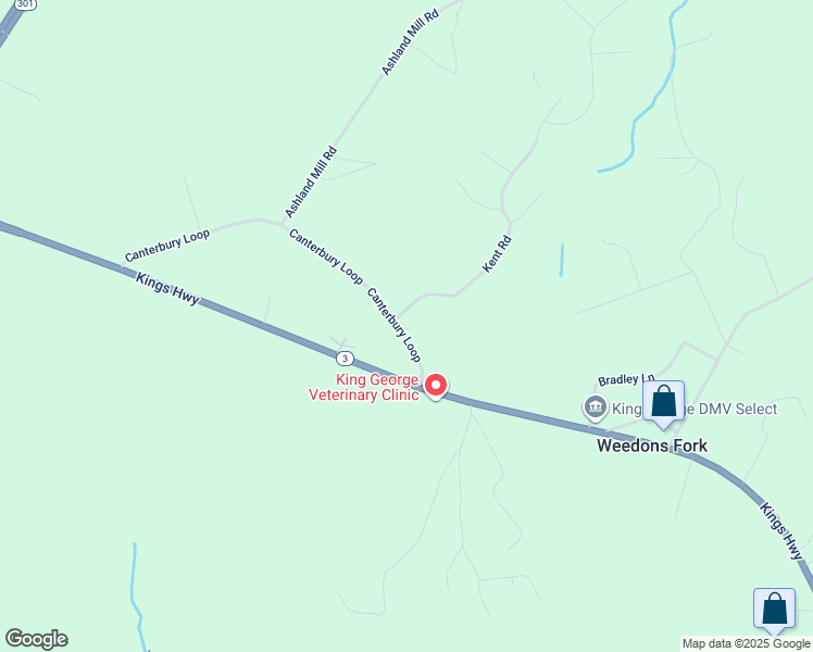 map of restaurants, bars, coffee shops, grocery stores, and more near 12369 Canterbury Loop in King George
