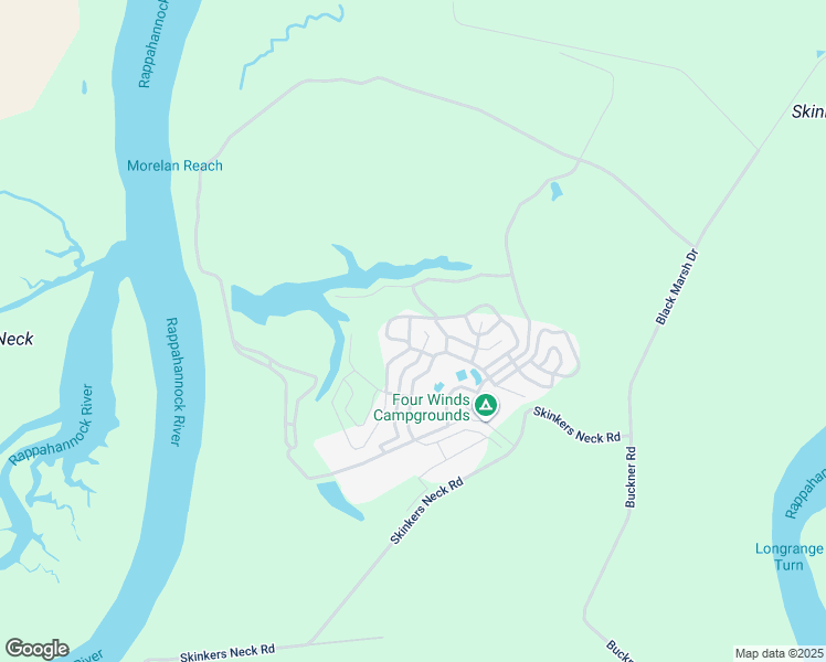 map of restaurants, bars, coffee shops, grocery stores, and more near 2350 Skinkers Neck Road in Rappahannock Academy