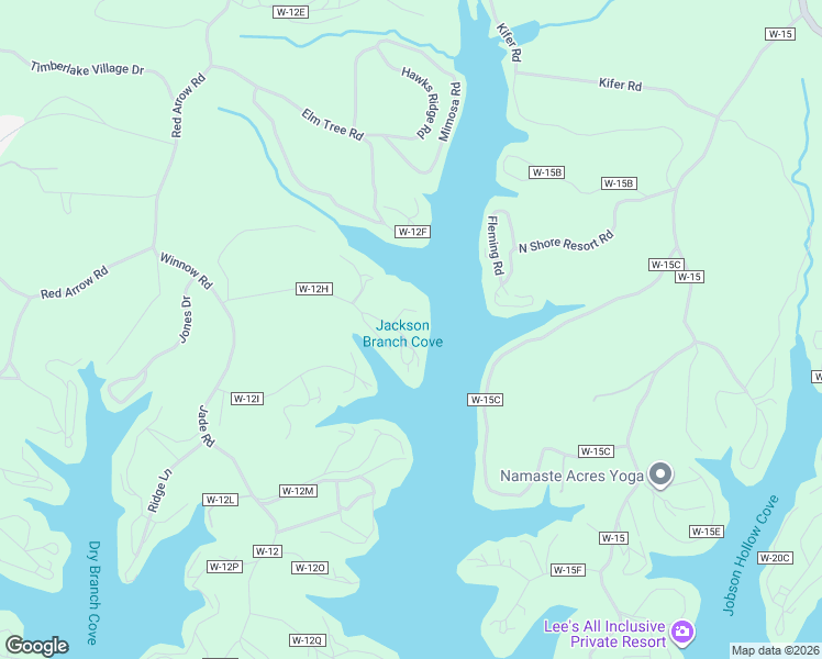 map of restaurants, bars, coffee shops, grocery stores, and more near Lake Road in Eldon