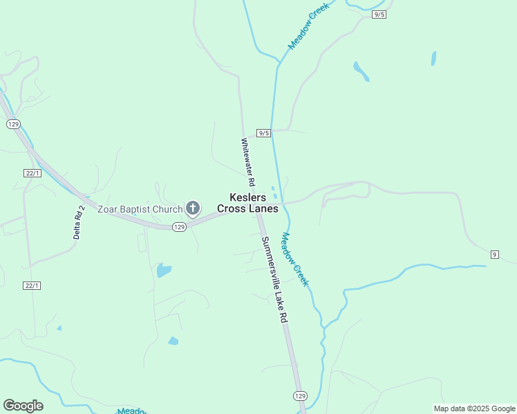 map of restaurants, bars, coffee shops, grocery stores, and more near in Keslers Cross Lanes