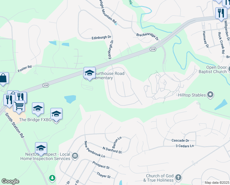 map of restaurants, bars, coffee shops, grocery stores, and more near 6116 Crown Grant Drive in Spotsylvania Courthouse