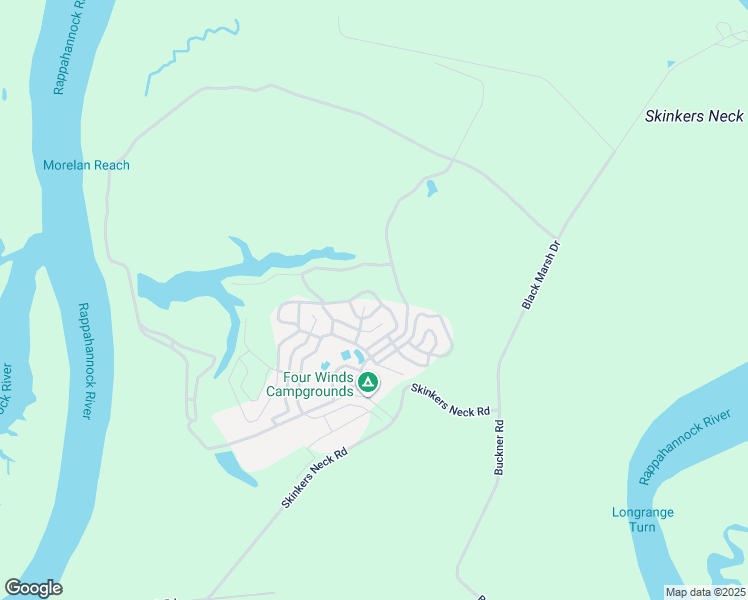 map of restaurants, bars, coffee shops, grocery stores, and more near 2350 Skinkers Neck Road in Rappahannock Academy