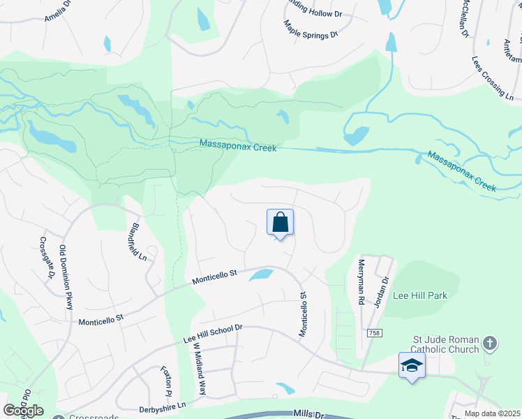 map of restaurants, bars, coffee shops, grocery stores, and more near 3912 Lynnhaven Lane in Fredericksburg