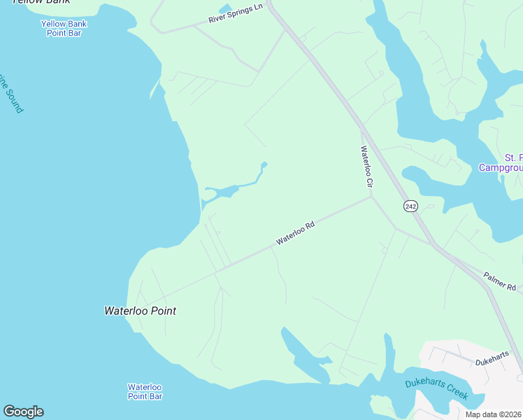 map of restaurants, bars, coffee shops, grocery stores, and more near 37798 Waterloo Road in Coltons Point