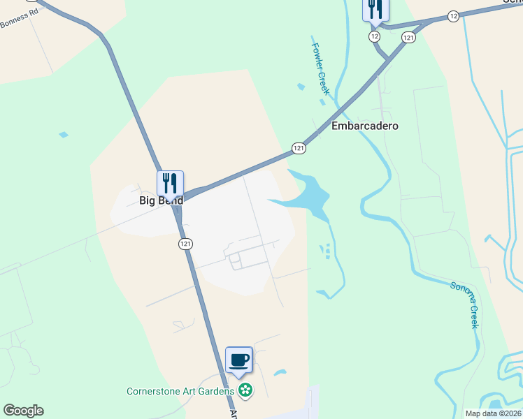 map of restaurants, bars, coffee shops, grocery stores, and more near 235 Fremont Drive in Sonoma