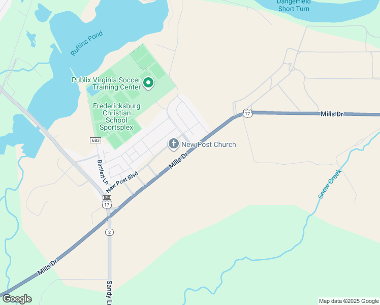 map of restaurants, bars, coffee shops, grocery stores, and more near 2006 Mills Drive in Fredericksburg