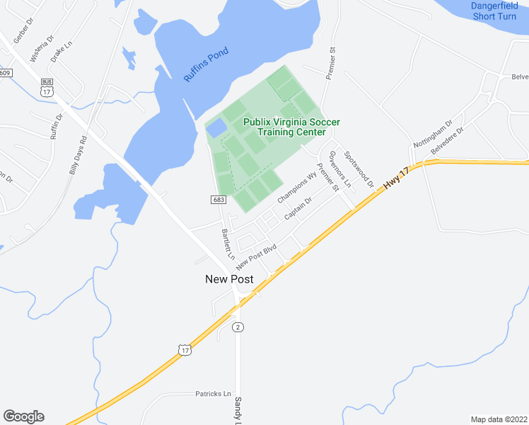 map of restaurants, bars, coffee shops, grocery stores, and more near 2217 Champions Way in Fredericksburg