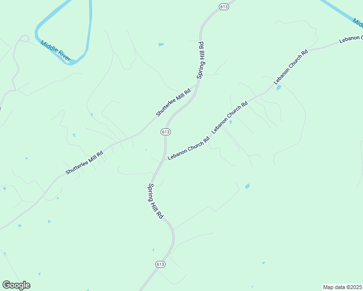 map of restaurants, bars, coffee shops, grocery stores, and more near 36 Lebanon Church Road in Staunton