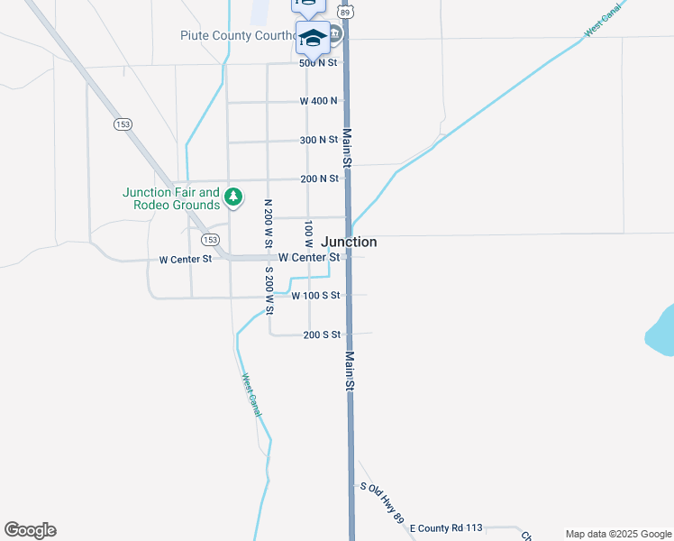 map of restaurants, bars, coffee shops, grocery stores, and more near 1 West Center Street in Junction
