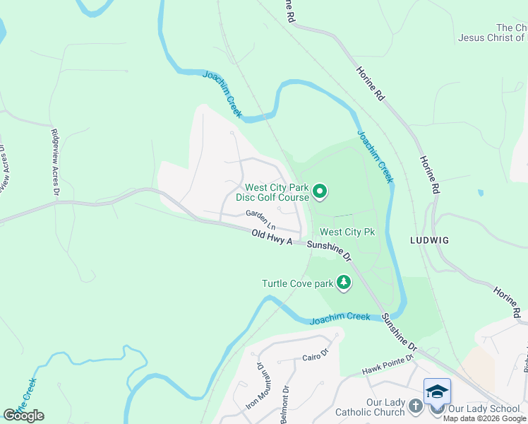 map of restaurants, bars, coffee shops, grocery stores, and more near 2319 Garden Ln in Festus