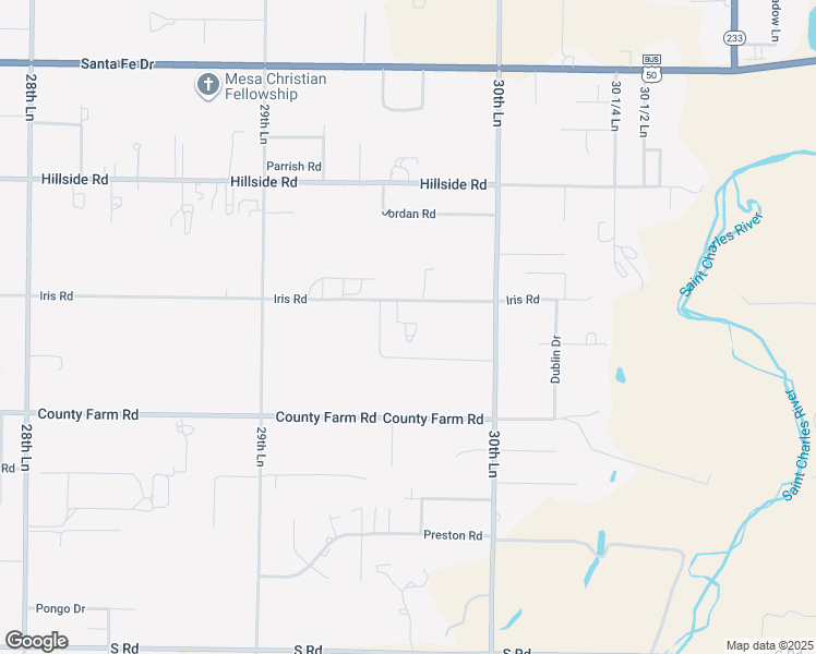 map of restaurants, bars, coffee shops, grocery stores, and more near 29640 Iris Road in Pueblo