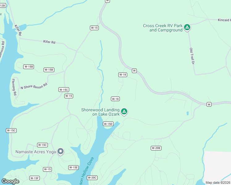 map of restaurants, bars, coffee shops, grocery stores, and more near 16-64 County Road w-18 in Eldon