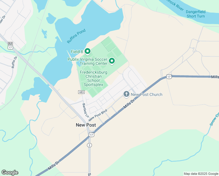 map of restaurants, bars, coffee shops, grocery stores, and more near 2119 Champions Way in Fredericksburg