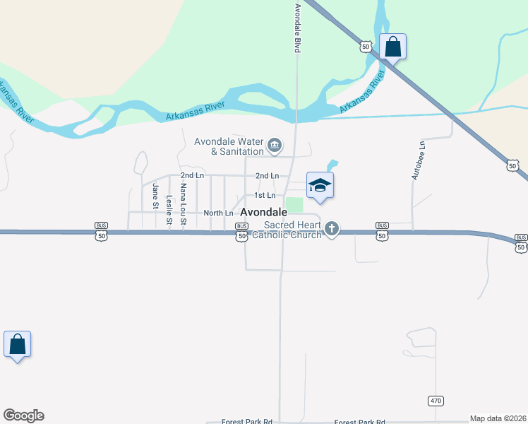 map of restaurants, bars, coffee shops, grocery stores, and more near in Avondale