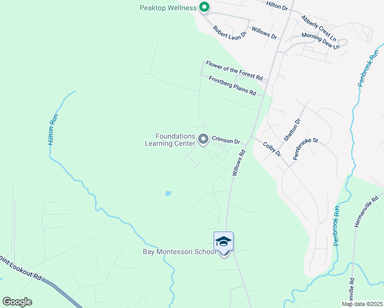 map of restaurants, bars, coffee shops, grocery stores, and more near 20824 Primrose Court in Lexington Park