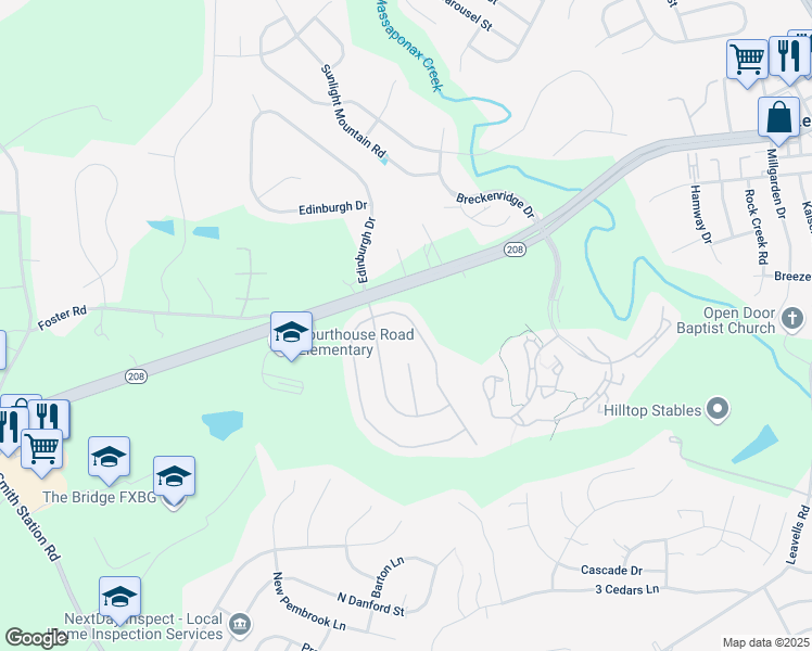 map of restaurants, bars, coffee shops, grocery stores, and more near 10122 Chesney Drive in Spotsylvania Courthouse