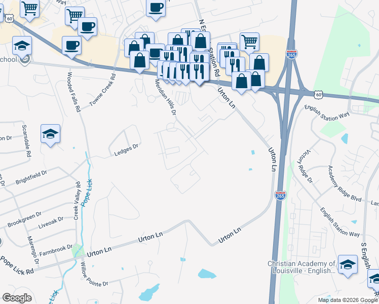 map of restaurants, bars, coffee shops, grocery stores, and more near 13010 Observation Circle in Middletown