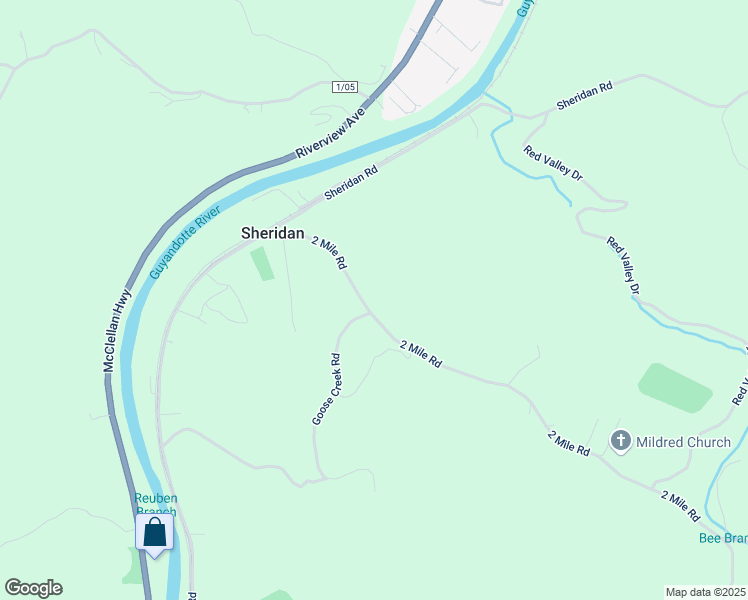 map of restaurants, bars, coffee shops, grocery stores, and more near 67 2 Mile Road in Branchland
