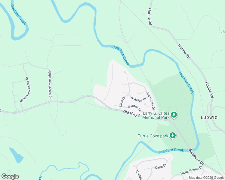 map of restaurants, bars, coffee shops, grocery stores, and more near 109 Blue Ridge Trce in Festus