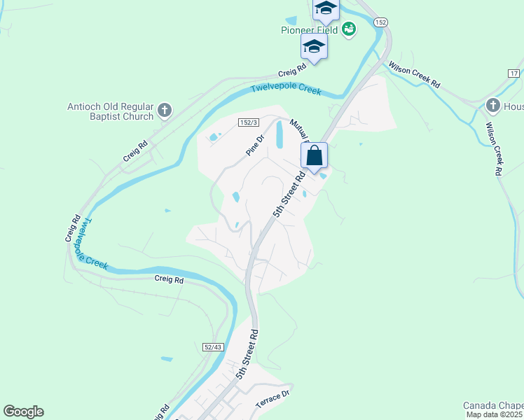 map of restaurants, bars, coffee shops, grocery stores, and more near 112 Hideaway Drive in Wayne