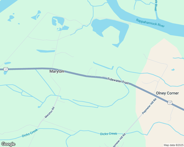 map of restaurants, bars, coffee shops, grocery stores, and more near 17347 Tidewater Trail in Fredericksburg
