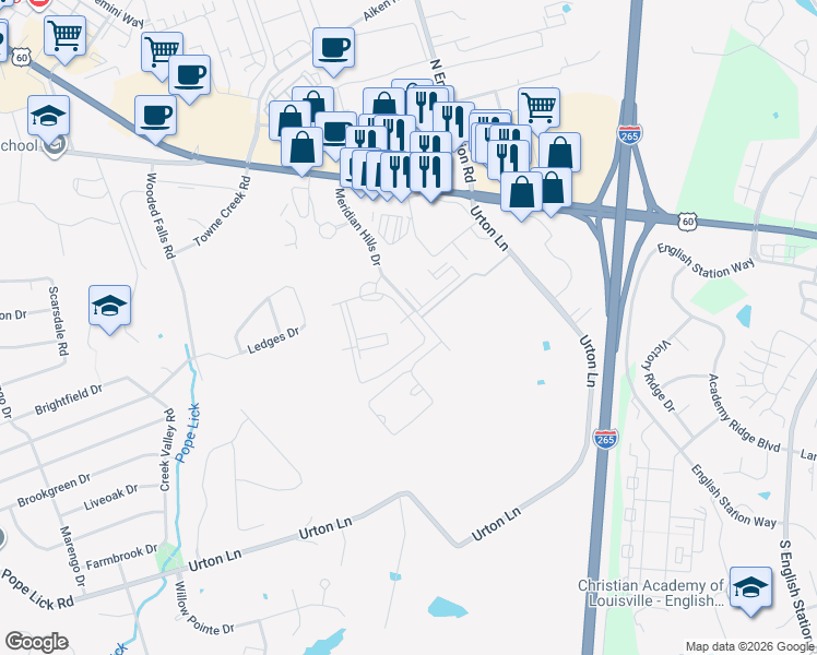 map of restaurants, bars, coffee shops, grocery stores, and more near 13016 Observation Circle in Middletown