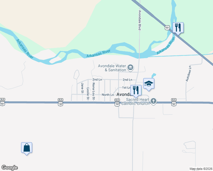 map of restaurants, bars, coffee shops, grocery stores, and more near 302 James Street in Avondale