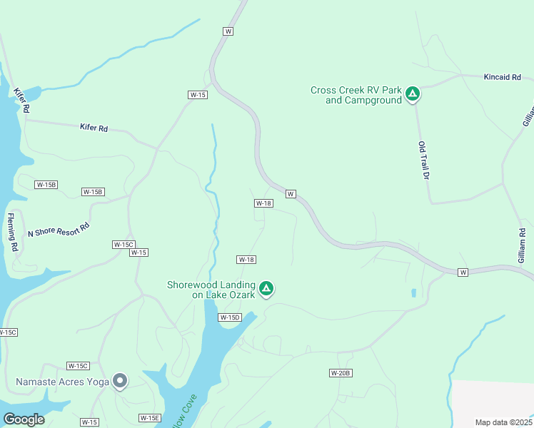 map of restaurants, bars, coffee shops, grocery stores, and more near 14 Leisure Road in Eldon