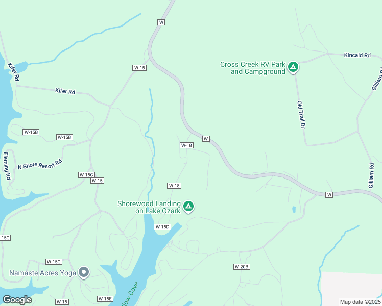 map of restaurants, bars, coffee shops, grocery stores, and more near 14 Leisure Road in Eldon