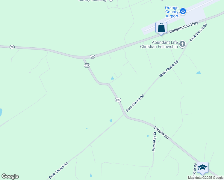 map of restaurants, bars, coffee shops, grocery stores, and more near 18337 Lahore Road in Orange