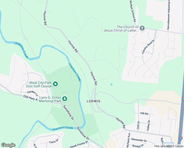 map of restaurants, bars, coffee shops, grocery stores, and more near 1852 Horine Road in Festus