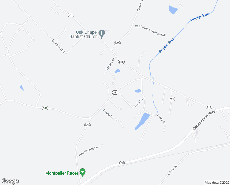 map of restaurants, bars, coffee shops, grocery stores, and more near 12211 Montpelier Road in Orange