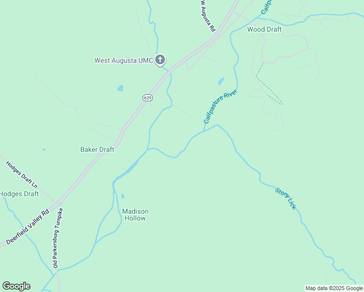 map of restaurants, bars, coffee shops, grocery stores, and more near 101 Stony Lick Lane in West Augusta