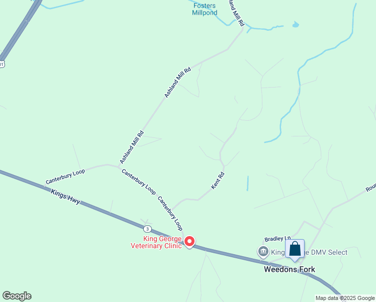 map of restaurants, bars, coffee shops, grocery stores, and more near 12376 Chester Court in King George
